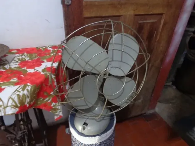 ventilador antigo ferro eletromar não funciona grande 55 cm altura