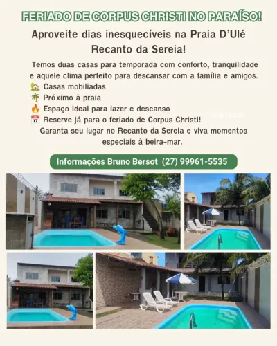 Alugo casa piscina Temporada praia com piscina