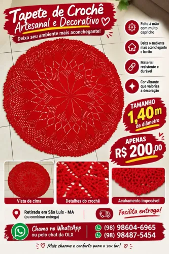 Vendo tapete de crochê