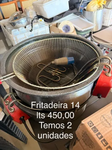Fritadeira inox 14 L completa