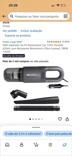 Aspirador automotivo Wap 90 R$