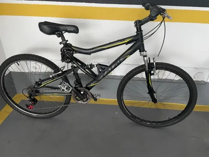 Bicicleta Caloi SK Sport Aro 26 21v Full Suspension - Ótimo Estado