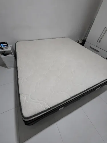 Cama Box Super King Ortobom Americana + Colchão 1,93 x 2,03 