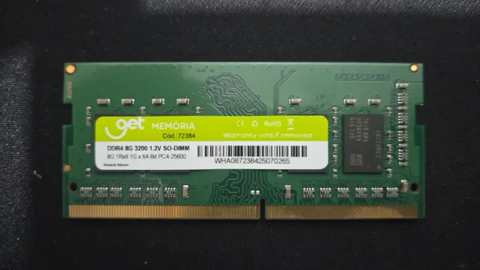Memória RAM para notebook de 8GB DDR4 3200MHz SO-DIMM