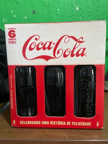 Kit 6 garrafas históricas Coca-Cola colecionador