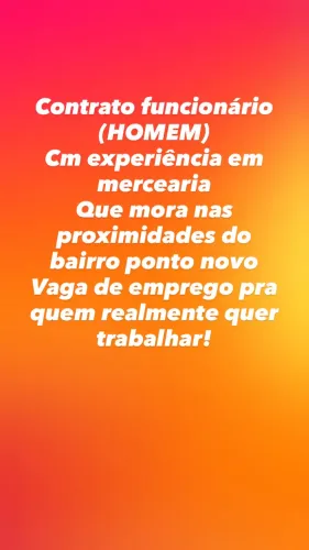 Vaga de emprego 