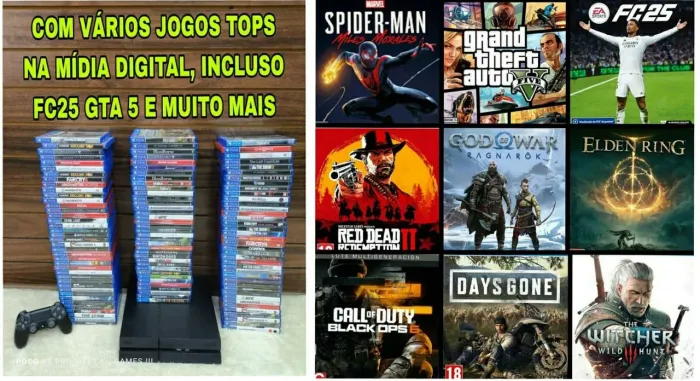 PlayStation 4 vários jogos tops