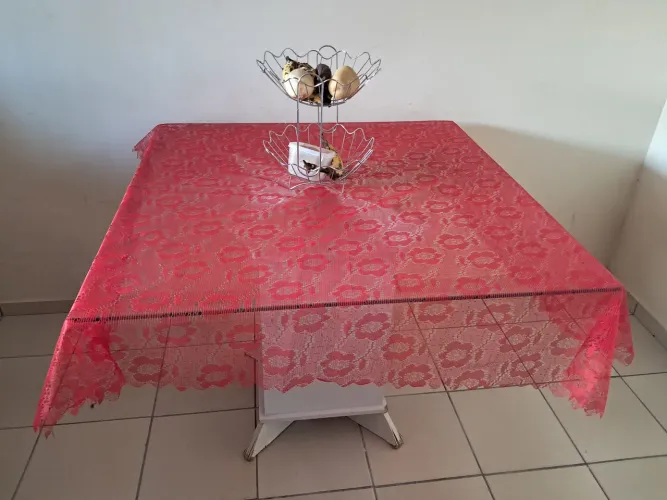 MESA DE VIDRO 4 LUGARES
