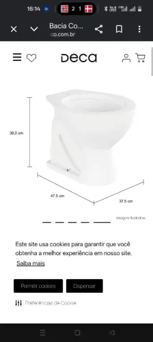 Vaso Sanitário Deca / Bacia Convencional Deca