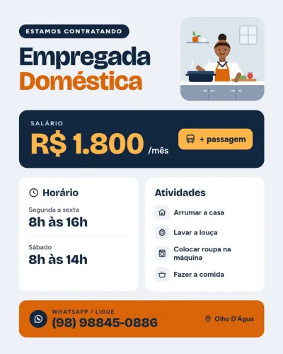 Vaga Empregada Doméstica