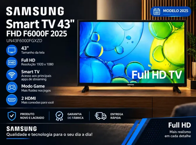 Samsung Smart TV 43? FHD F6000F UN43F6000FGXZD