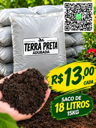TERRA PRETA ADUBADA PARA FLOREIRAS