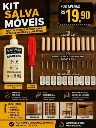 Kit de reparo pra móveis