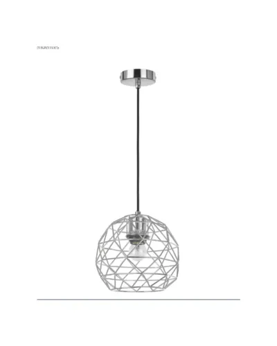 PENDENTE NOVO ARAMADO 20cm x 18cm 1xE27 127V / 220V CROMADO