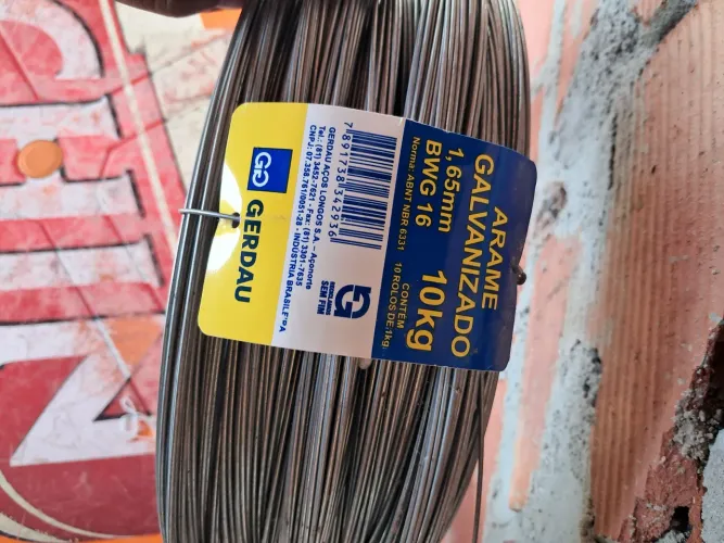 Arame Galvanizado 1,65mm BWG 16 com 10 Kg