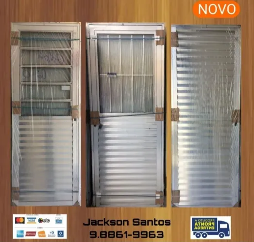 Portas de Alumínio - 210x80 com entrega grátis!
