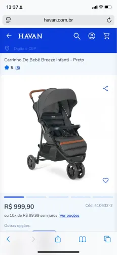 Carrinho de bebê novo lacrado BREZEE Infanti Pra Vender Logo