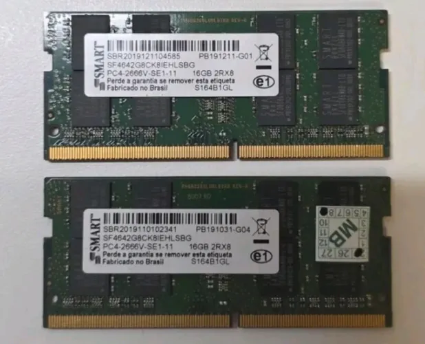 Memoria RAM Sodimm marca SMART (2x16GB) - Preço imbatível, só aqui, pode comparar.