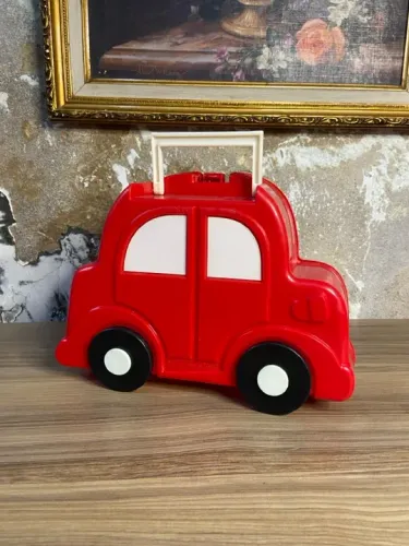 Lancheira Carro Vermelha Vintage | Anos 90 | Antiguidades | Donareliquias 
