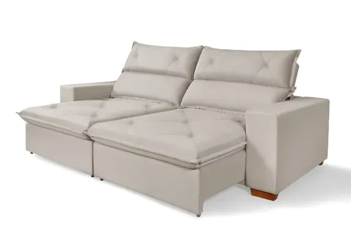 Sofa retratil e reclinavel 2,10 pillow top e molas ensacadas (novo e direto da fabrica)