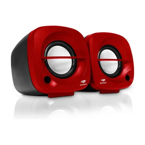 Caixa de Som C3Tech SP-303BK Red 3W Rms - WZetta
