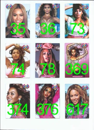 5 Cards Cartas Figurinhas Beyoncé Idolos Pop Music