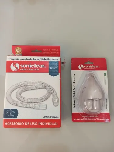 Traquéia e máscara para inalador/nebulizador novos