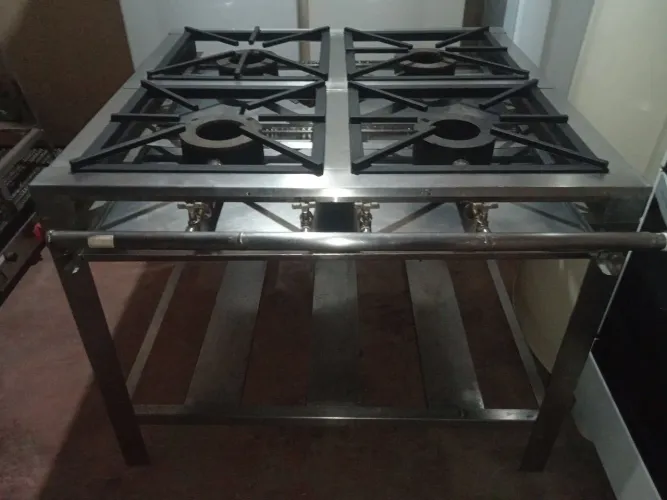 Fogão industrial de aço inox cachimbos Brasinox GG bocas 40×40