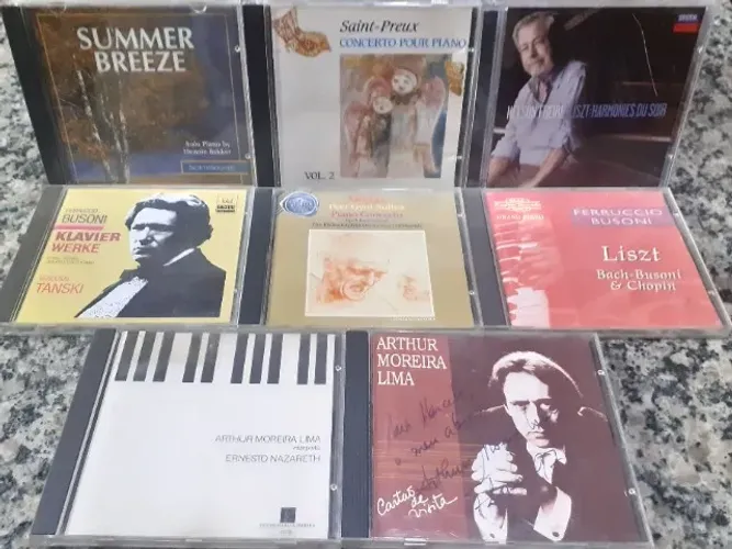 08 Cds - Músicas de Piano - Arthur Lima, Ferruccio Busoni, Nelson Freire etc.
