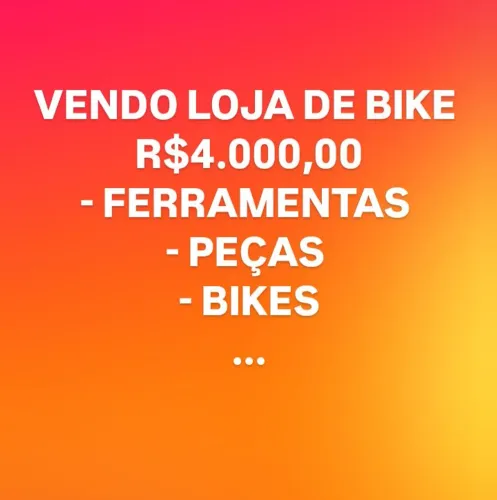 VENDO LOJA DE BIKE COM EQUIPAMENTO 