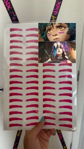 Tatuagem rosto Jinx arcane