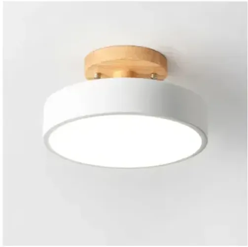 1 Luminária Pendente Led Nórdica De Madeira Moderna 220w
