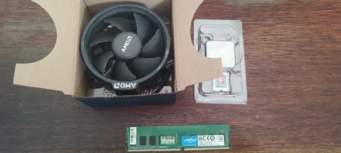 Ryzen 3 1200 + cooler + memória 4 gb ddr4