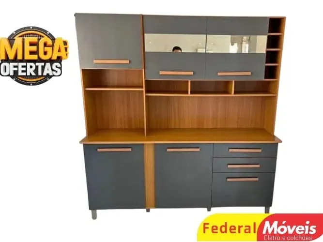 ARMARIO DE COZINHA 100% MDF BLACK (TEMOS CREDIÁRIO)