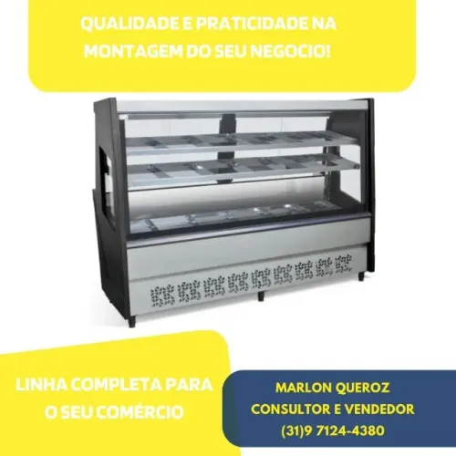 Balcão de Carne Avícola 2M Preto Novo Polar