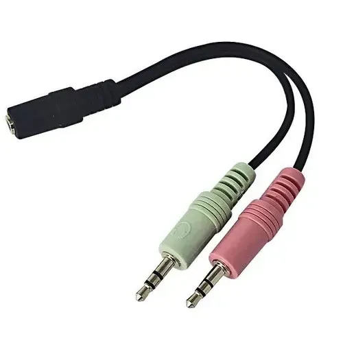 Cabo Para Fone P2 Fêmea x 2 P2 Macho 20cm