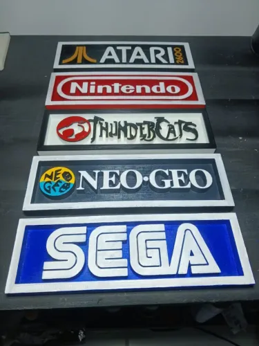 Placas decorativas 3D Retrô ((Entrega Grátis*))