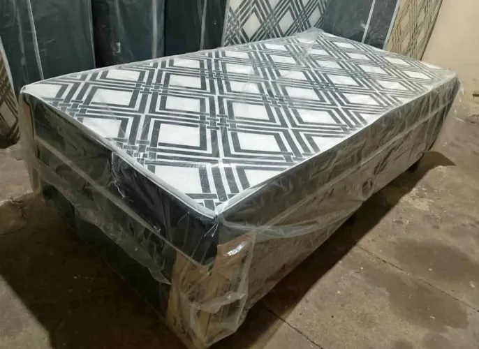 Cama Box solteiro com Colchão