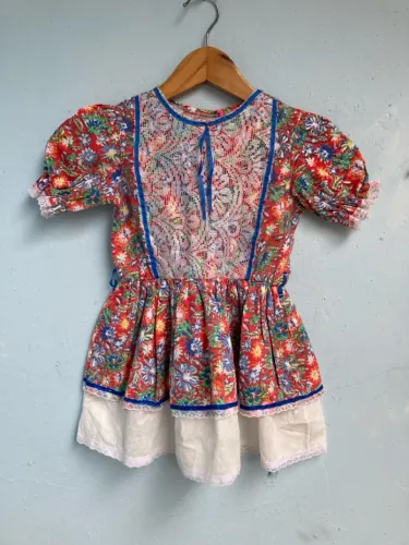 Vestido Infantil de Festa Junina, Tam 4