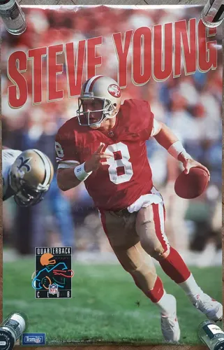 Poster NFL STEVE YOUNG - SAN FRANCISCO 49ERS - Original
