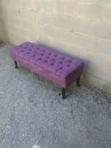Banco estofado roxo