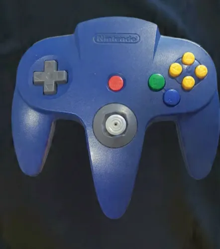 Controle nintendo 64 azul original