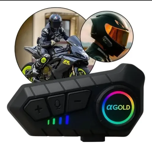 Fone De Ouvido Para Capacete Bluetooth Headset Rgb Sem Fio