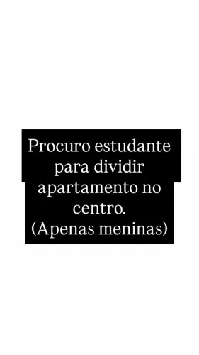 Procura estudante (sexo feminino) para dividir apartamento 