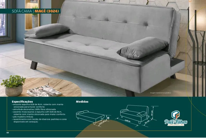 Sofá Cama Magé - Conforto e Estilo!