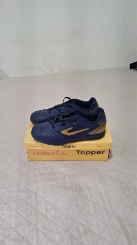 Chuteira Nova Society Marinho couro N35