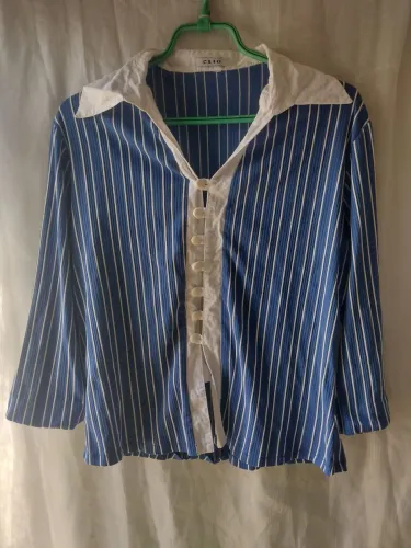 Blusa social feminina de listra