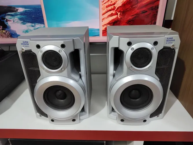 Par Caixas Acústica Bookshelf Panasonic 3 ViaS