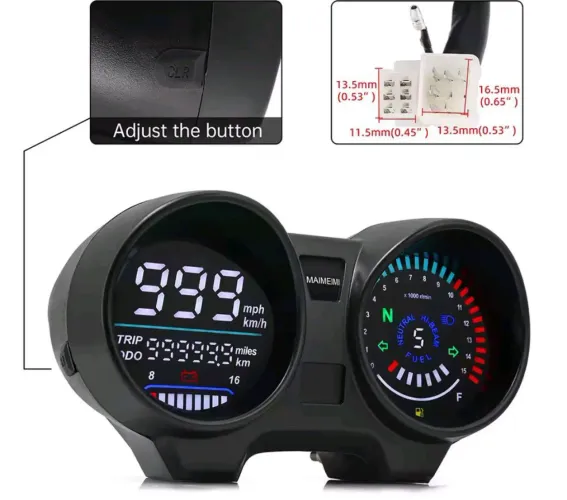 Painel digital moto