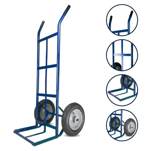 CARRINHO DE CARGAS ARMAZÉM TRANSPORTE 350KG AZUL REFORÇADO